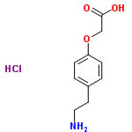 InChI=1/C10H13NO3.ClH/c11-6-5-8-1-3-9(4-2-8)14-7-10(12)13;/h1-4H,5-7,11H2,(H,12,13);1H