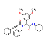 InChI=1/C32H34N2O4/c1-37-28-20-26(21-29(22-28)38-2)31(32(36)33-27-16-10-5-11-17-27)34(23-25-14-8-4-9-15-25)30(35)19-18-24-12-6-3-7-13-24/h3-4,6-9,12-15,20-22,27,31H,5,10-11,16-17,23H2,1-2H3,(H,33,36)