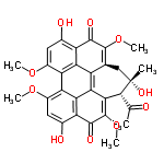 InChI=1/C30H26O10/c1-10(31)25-24-22-16-11(9-30(25,2)36)28(39-5)26(34)17-12(32)7-14(37-3)19(21(16)17)20-15(38-4)8-13(33)18(23(20)22)27(35)29(24)40-6/h7-8,25,32-33,36H,9H2,1-6H3/t25-,30+/m1/s1