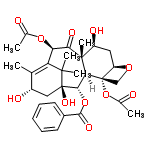 InChI=1/C31H38O11/c1-15-19(34)13-31(38)26(41-27(37)18-10-8-7-9-11-18)24-29(6,20(35)12-21-30(24,14-39-21)42-17(3)33)25(36)23(40-16(2)32)22(15)28(31,4)5/h7-11,19-21,23-24,26,34-35,38H,12-14H2,1-6H3/t19-,20-,21+,23+,24+,26-,29-,30+,31-/m1/s1