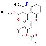 InChI=1/C22H25NO6/c1-5-28-22(26)19-12(2)23-15-7-6-8-16(25)21(15)20(19)14-9-10-17(29-13(3)24)18(11-14)27-4/h9-11,20,23H,5-8H2,1-4H3