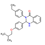 InChI=1/C26H28N2O2/c1-4-19-9-13-21(14-10-19)28-25(27-24-8-6-5-7-23(24)26(28)29)20-11-15-22(16-12-20)30-17-18(2)3/h5-16,18,25,27H,4,17H2,1-3H3