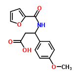 InChI=1/C15H15NO5/c1-20-11-6-4-10(5-7-11)12(9-14(17)18)16-15(19)13-3-2-8-21-13/h2-8,12H,9H2,1H3,(H,16,19)(H,17,18)