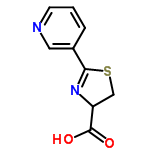 InChI=1/C9H8N2O2S/c12-9(13)7-5-14-8(11-7)6-2-1-3-10-4-6/h1-4,7H,5H2,(H,12,13)