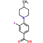 InChI=1/C13H16INO2/c1-9-4-6-15(7-5-9)12-3-2-10(13(16)17)8-11(12)14/h2-3,8-9H,4-7H2,1H3,(H,16,17)