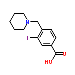 InChI=1/C13H16INO2/c14-12-8-10(13(16)17)4-5-11(12)9-15-6-2-1-3-7-15/h4-5,8H,1-3,6-7,9H2,(H,16,17)