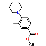 InChI=1/C13H16INO2/c1-17-13(16)10-5-6-12(11(14)9-10)15-7-3-2-4-8-15/h5-6,9H,2-4,7-8H2,1H3