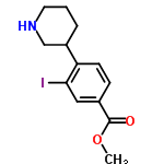 InChI=1/C13H16INO2/c1-17-13(16)9-4-5-11(12(14)7-9)10-3-2-6-15-8-10/h4-5,7,10,15H,2-3,6,8H2,1H3