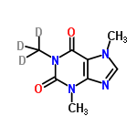 InChI=1/C8H10N4O2/c1-10-4-9-6-5(10)7(13)12(3)8(14)11(6)2/h4H,1-3H3/i3D3