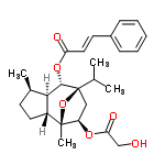 InChI=1/C26H34O6/c1-16(2)26-14-20(30-22(29)15-27)25(4,32-26)19-12-10-17(3)23(19)24(26)31-21(28)13-11-18-8-6-5-7-9-18/h5-9,11,13,16-17,19-20,23-24,27H,10,12,14-15H2,1-4H3/b13-11+/t17-,19-,20-,23-,24+,25+,26-/m1/s1