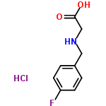 InChI=1/C9H10FNO2.ClH/c10-8-3-1-7(2-4-8)5-11-6-9(12)13;/h1-4,11H,5-6H2,(H,12,13);1H