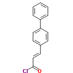 InChI=1/C15H11ClO/c16-15(17)11-8-12-6-9-14(10-7-12)13-4-2-1-3-5-13/h1-11H/b11-8+