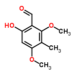 InChI=1/C10H12O4/c1-6-9(13-2)4-8(12)7(5-11)10(6)14-3/h4-5,12H,1-3H3