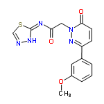 InChI=1/C15H13N5O3S/c1-23-11-4-2-3-10(7-11)12-5-6-14(22)20(19-12)8-13(21)17-15-18-16-9-24-15/h2-7,9H,8H2,1H3,(H,17,18,21)