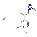 InChI=1/C10H13NO3.ClH/c1-11(2)6-10(14)7-3-4-8(12)9(13)5-7;/h3-5,12-13H,6H2,1-2H3;1H