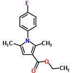 InChI=1/C15H16FNO2/c1-4-19-15(18)14-9-10(2)17(11(14)3)13-7-5-12(16)6-8-13/h5-9H,4H2,1-3H3