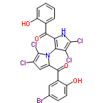 InChI=1/C22H11BrCl4N2O4/c23-9-5-6-15(31)11(7-9)19(32)13-8-12(24)22(27)29(13)18-16(25)21(26)28-17(18)20(33)10-3-1-2-4-14(10)30/h1-8,28,30-31H