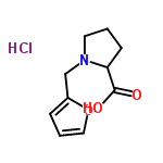 InChI=1/C10H13NO3.ClH/c12-10(13)9-4-1-5-11(9)7-8-3-2-6-14-8;/h2-3,6,9H,1,4-5,7H2,(H,12,13);1H