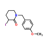 InChI=1/C13H16INO2/c1-17-11-6-4-10(5-7-11)9-15-8-2-3-12(14)13(15)16/h4-7,12H,2-3,8-9H2,1H3