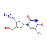 InChI=1/C10H13N5O4/c1-5-3-15(10(18)12-9(5)17)8-2-6(13-14-11)7(4-16)19-8/h3,6-8,16H,2,4H2,1H3,(H,12,17,18)/t6?,7?,8-/m1/s1