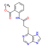 InChI=1/C15H13N5O3S/c1-23-15(22)9-4-2-3-5-10(9)20-11(21)6-24-14-12-13(17-7-16-12)18-8-19-14/h2-5,7-8H,6H2,1H3,(H,20,21)(H,16,17,18,19)