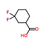 InChI=1/C7H10F2O2/c8-7(9)3-1-2-5(4-7)6(10)11/h5H,1-4H2,(H,10,11)