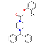 InChI=1/C26H28N2O2/c1-21-10-8-9-15-24(21)30-20-25(29)27-16-18-28(19-17-27)26(22-11-4-2-5-12-22)23-13-6-3-7-14-23/h2-15,26H,16-20H2,1H3