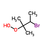 InChI=1/C5H11BrO2/c1-4(6)5(2,3)8-7/h4,7H,1-3H3