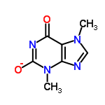 InChI=1/C7H8N4O2/c1-10-3-8-5-4(10)6(12)9-7(13)11(5)2/h3H,1-2H3,(H,9,12,13)/p-1