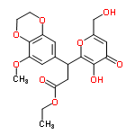 InChI=1/C20H22O9/c1-3-26-17(23)9-13(19-18(24)14(22)8-12(10-21)29-19)11-6-15(25-2)20-16(7-11)27-4-5-28-20/h6-8,13,21,24H,3-5,9-10H2,1-2H3