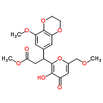 InChI=1/C20H22O9/c1-24-10-12-8-14(21)18(23)19(29-12)13(9-17(22)26-3)11-6-15(25-2)20-16(7-11)27-4-5-28-20/h6-8,13,23H,4-5,9-10H2,1-3H3