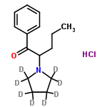 InChI=1/C15H21NO.ClH/c1-2-8-14(16-11-6-7-12-16)15(17)13-9-4-3-5-10-13;/h3-5,9-10,14H,2,6-8,11-12H2,1H3;1H/i6D2,7D2,11D2,12D2;