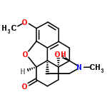 InChI=1/C18H21NO4/c1-19-8-7-17-14-10-3-4-12(22-2)15(14)23-16(17)11(20)5-6-18(17,21)13(19)9-10/h3-4,13,16,21H,5-9H2,1-2H3/t13-,16+,17+,18-/m0/s1