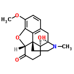 InChI=1/C18H21NO4/c1-19-8-7-17-14-10-3-4-12(22-2)15(14)23-16(17)11(20)5-6-18(17,21)13(19)9-10/h3-4,13,16,21H,5-9H2,1-2H3/t13-,16+,17+,18+/m1/s1