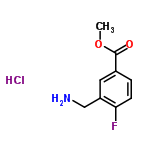 InChI=1/C9H10FNO2.ClH/c1-13-9(12)6-2-3-8(10)7(4-6)5-11;/h2-4H,5,11H2,1H3;1H