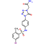 InChI=1/C16H15ClN6O4S/c1-10-2-3-11(17)8-14(10)28(26,27)19-12-4-6-13(7-5-12)23-16(25)22(20-21-23)9-15(18)24/h2-8,19H,9H2,1H3,(H2,18,24)