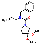 InChI=1/C17H24N2O3/c1-4-11-18(13-15-8-6-5-7-9-15)16(20)19-12-10-17(14-19,21-2)22-3/h4-9H,1,10-14H2,2-3H3