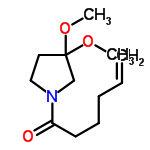 InChI=1/C12H21NO3/c1-4-5-6-7-11(14)13-9-8-12(10-13,15-2)16-3/h4H,1,5-10H2,2-3H3