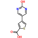 InChI=1/C9H6N2O3S/c12-8(13)7-1-5(4-15-7)6-2-10-9(14)11-3-6/h1-4H,(H,12,13)(H,10,11,14)