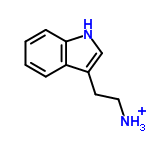 InChI=1/C10H12N2/c11-6-5-8-7-12-10-4-2-1-3-9(8)10/h1-4,7,12H,5-6,11H2/p+1