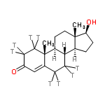 InChI=1/C19H28O2/c1-18-9-7-13(20)11-12(18)3-4-14-15-5-6-17(21)19(15,2)10-8-16(14)18/h11,14-17,21H,3-10H2,1-2H3/t14-,15-,16-,17-,18-,19-/m0/s1/i3T2,4T2,7T2,9T2