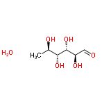 InChI=1/C6H12O5.H2O/c1-3(8)5(10)6(11)4(9)2-7;/h2-6,8-11H,1H3;1H2/t3-,4-,5-,6-;/m1./s1