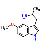 InChI=1/C12H16N2O/c1-8(13)5-9-7-14-12-4-3-10(15-2)6-11(9)12/h3-4,6-8,14H,5,13H2,1-2H3