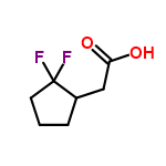 InChI=1/C7H10F2O2/c8-7(9)3-1-2-5(7)4-6(10)11/h5H,1-4H2,(H,10,11)