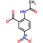 InChI=1/C9H8N2O5/c1-5(12)10-8-3-2-6(11(15)16)4-7(8)9(13)14/h2-4H,1H3,(H,10,12)(H,13,14)/p-1