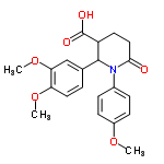 InChI=1/C21H23NO6/c1-26-15-7-5-14(6-8-15)22-19(23)11-9-16(21(24)25)20(22)13-4-10-17(27-2)18(12-13)28-3/h4-8,10,12,16,20H,9,11H2,1-3H3,(H,24,25)