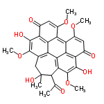 InChI=1/C30H26O10/c1-10(31)25-24-22-16-11(9-30(25,2)36)28(39-5)26(34)17-12(32)7-14(37-3)19(21(16)17)20-15(38-4)8-13(33)18(23(20)22)27(35)29(24)40-6/h7-8,25,34-36H,9H2,1-6H3