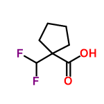 InChI=1/C7H10F2O2/c8-5(9)7(6(10)11)3-1-2-4-7/h5H,1-4H2,(H,10,11)