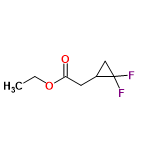 InChI=1/C7H10F2O2/c1-2-11-6(10)3-5-4-7(5,8)9/h5H,2-4H2,1H3