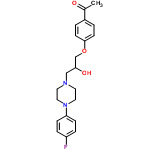 InChI=1/C21H25FN2O3/c1-16(25)17-2-8-21(9-3-17)27-15-20(26)14-23-10-12-24(13-11-23)19-6-4-18(22)5-7-19/h2-9,20,26H,10-15H2,1H3